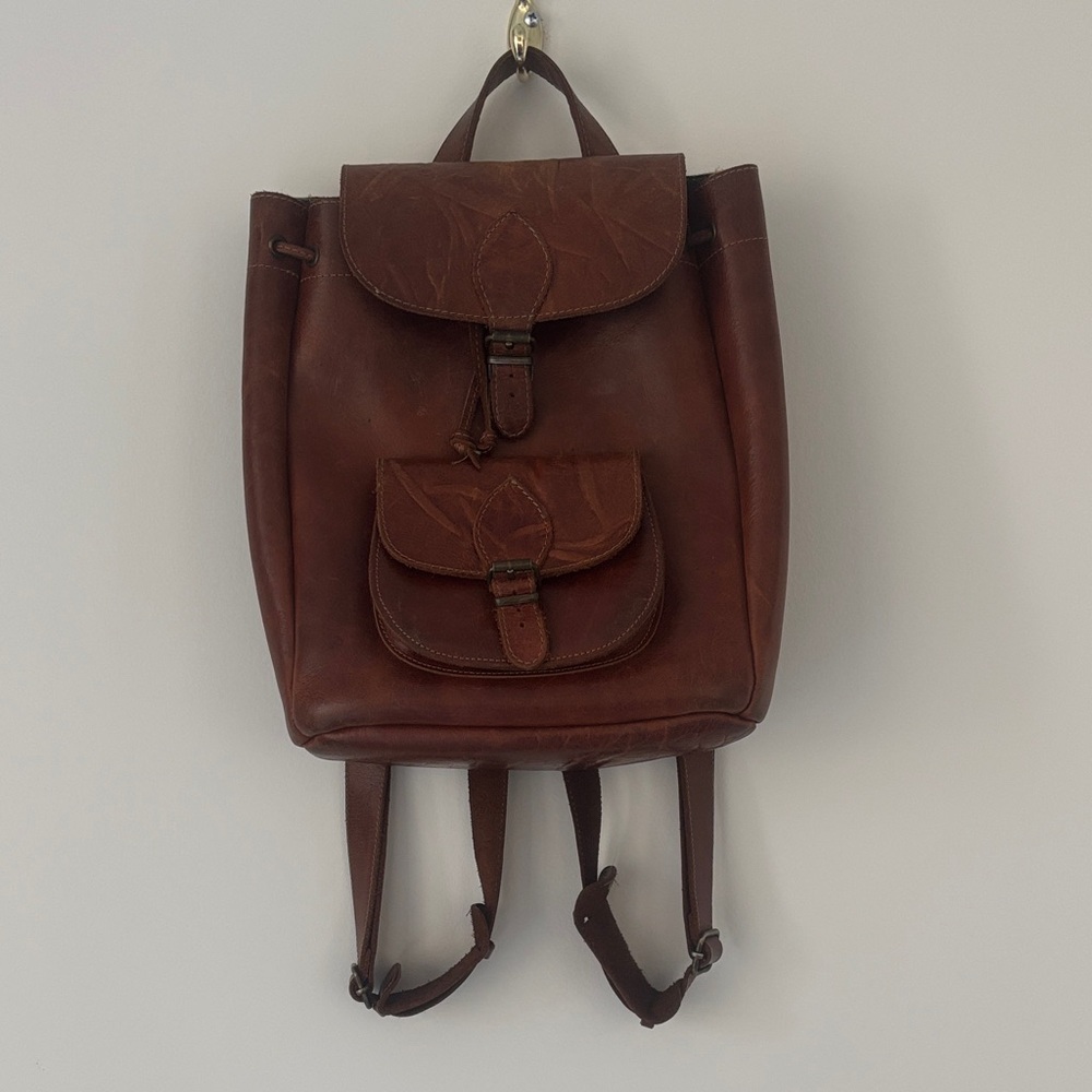 Handmade 🇬🇷 Brown LEATHER Backpack